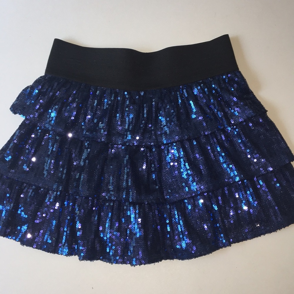 Blue Sequin Skirt